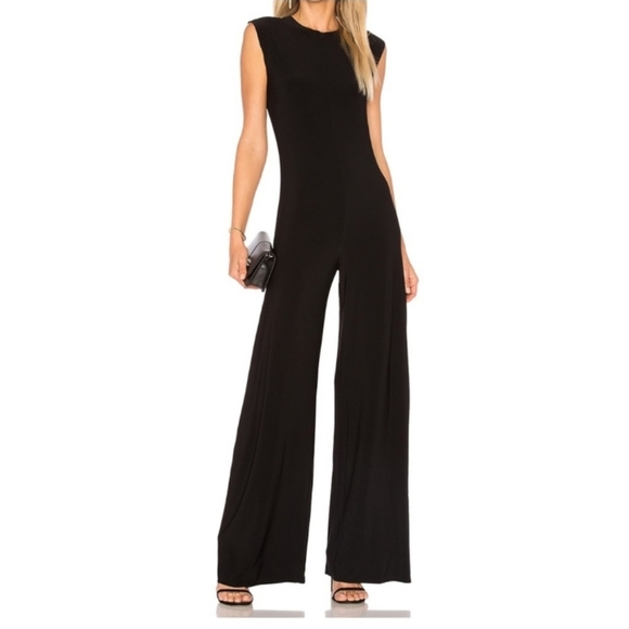 Norma Kamali Women's Sleeveless Wide leg Jumpsuit Size L Formal - Picture 1 of 11